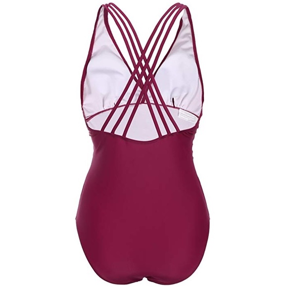 Women’s One Piece V-neck Swimsuit - Picture 3 of 5